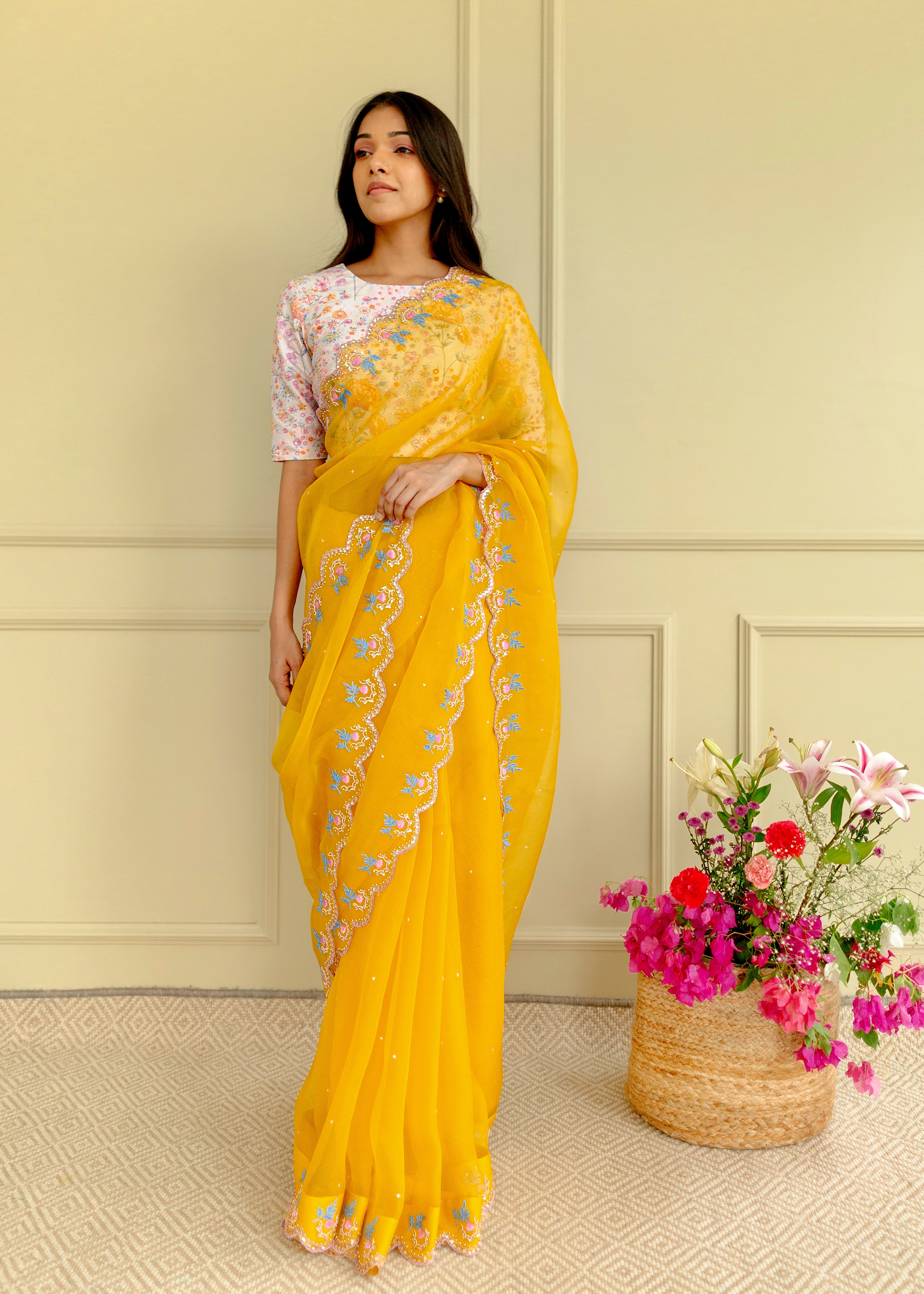 My Rang - Mustard Yellow Saree – Rang Riwaaz