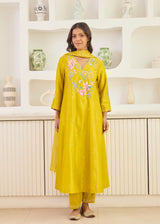 ILANA KURTA SET WITH DUPATTA - MUSTARD YELLOW