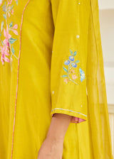 ILANA KURTA SET WITH DUPATTA - MUSTARD YELLOW