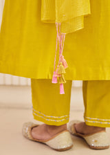 ILANA KURTA SET WITH DUPATTA - MUSTARD YELLOW