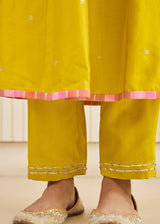 RUBAB KURTA WITH DUPATTA - MUSTARD YELLOW