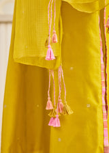 RUBAB KURTA WITH DUPATTA - MUSTARD YELLOW