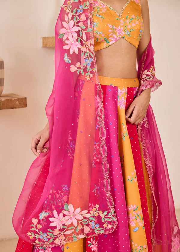 DUA LEHENGA SET - MULTICOLOUR