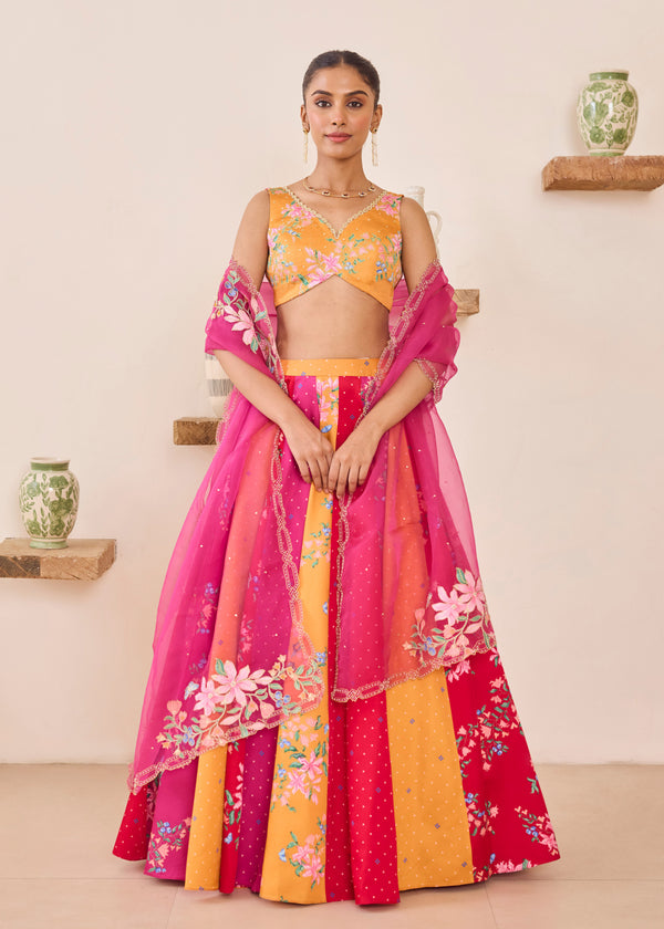 DUA LEHENGA SET - MULTICOLOUR