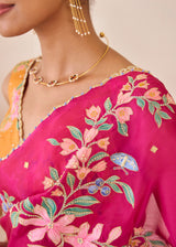 RAAG SAREE GAZAL BLOUSE - BERRY PINK