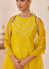 KEISHA SHARARA SET - MUSTARD YELLOW