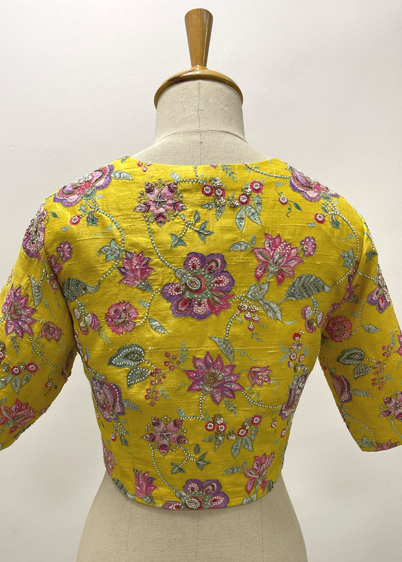 JACOBEAN BLOUSE - MUSTARD YELLOW