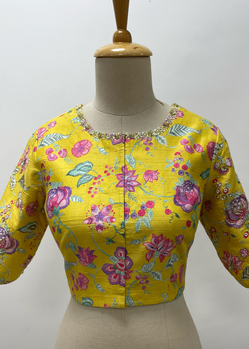 JACOBEAN BLOUSE - MUSTARD YELLOW