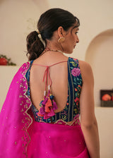 Nargis Saree Nima Blouse - Magenta