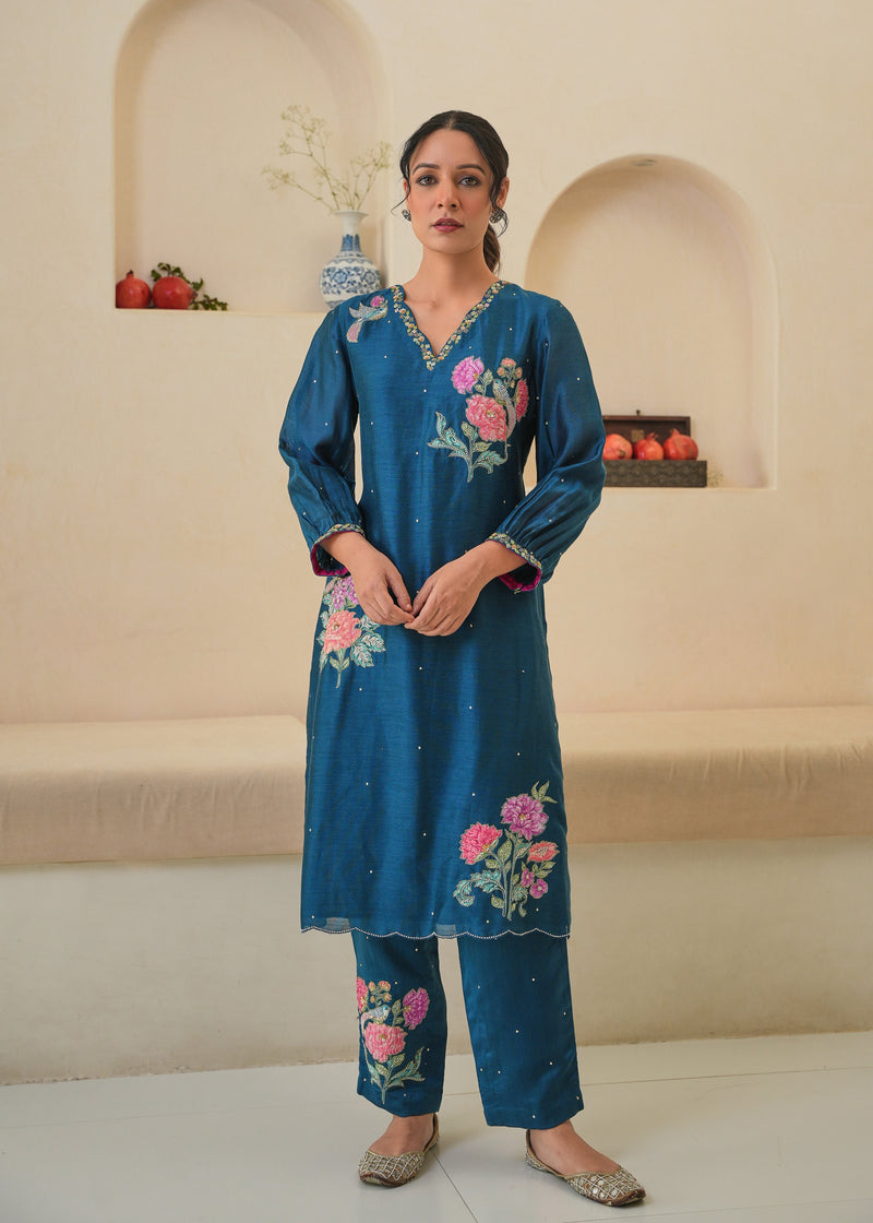 Jehan Kurta Set - Pebble Black