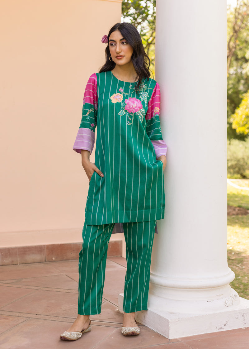 Zia Co-ord Set - Emerald Green