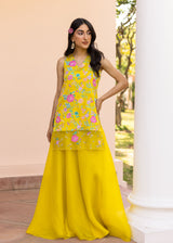 Seri Kurta Lehenga Set - Mustard Yellow