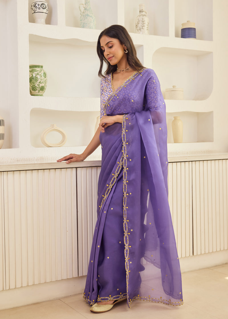 LEIA SAREE ARIA BLOUSE - LAVENDER