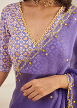 LEIA SAREE ARIA BLOUSE - LAVENDER