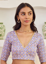 LEIA SAREE ARIA BLOUSE - LAVENDER