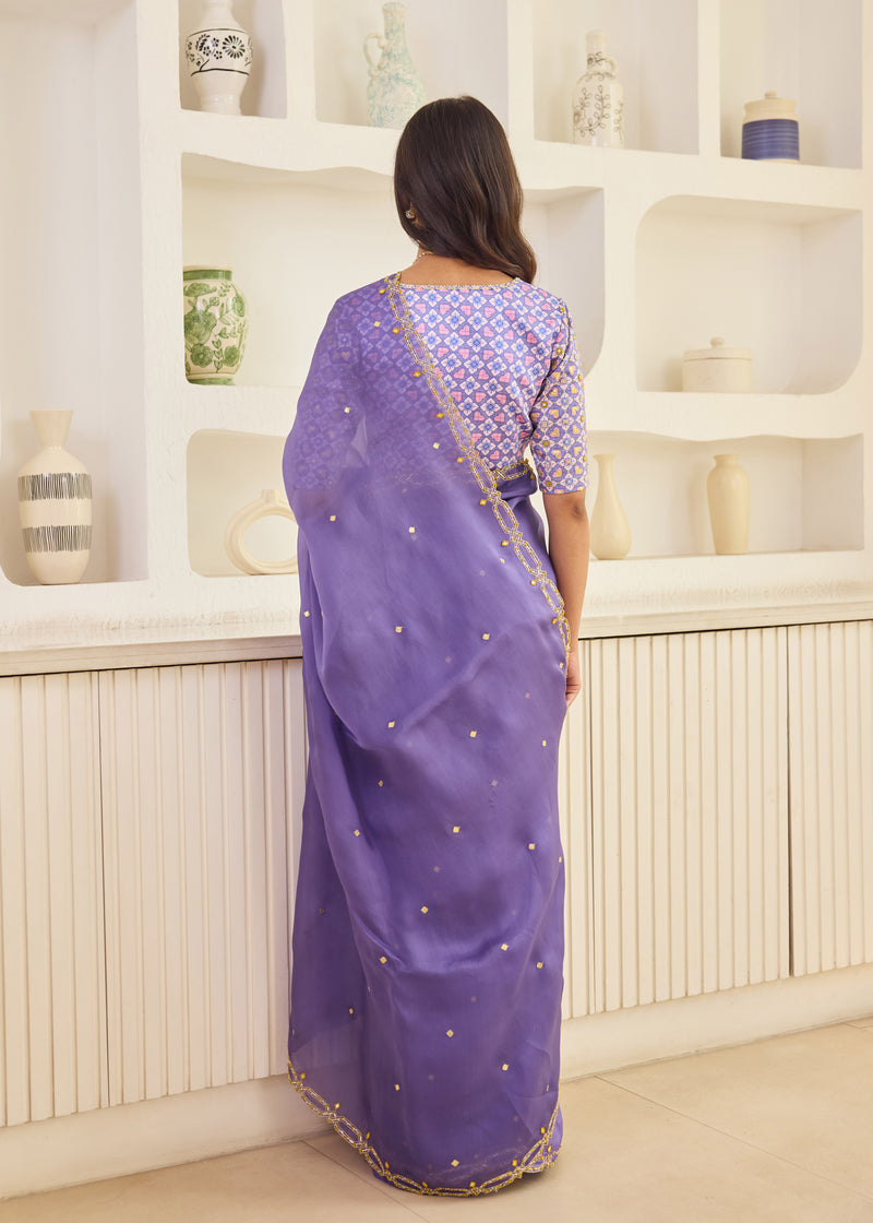 LEIA SAREE ARIA BLOUSE - LAVENDER