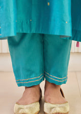 ILANA KURTA SET WITH DUPATTA - TURQUOISE