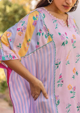 Iris Kaftan - Powder Blue - Soft Pink