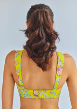 SIA SLEEVELESS BLOUSE - LIME YELLOW