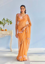 TIFNI SAREE GISELE BLOUSE SET - TANGERINE ORANGE