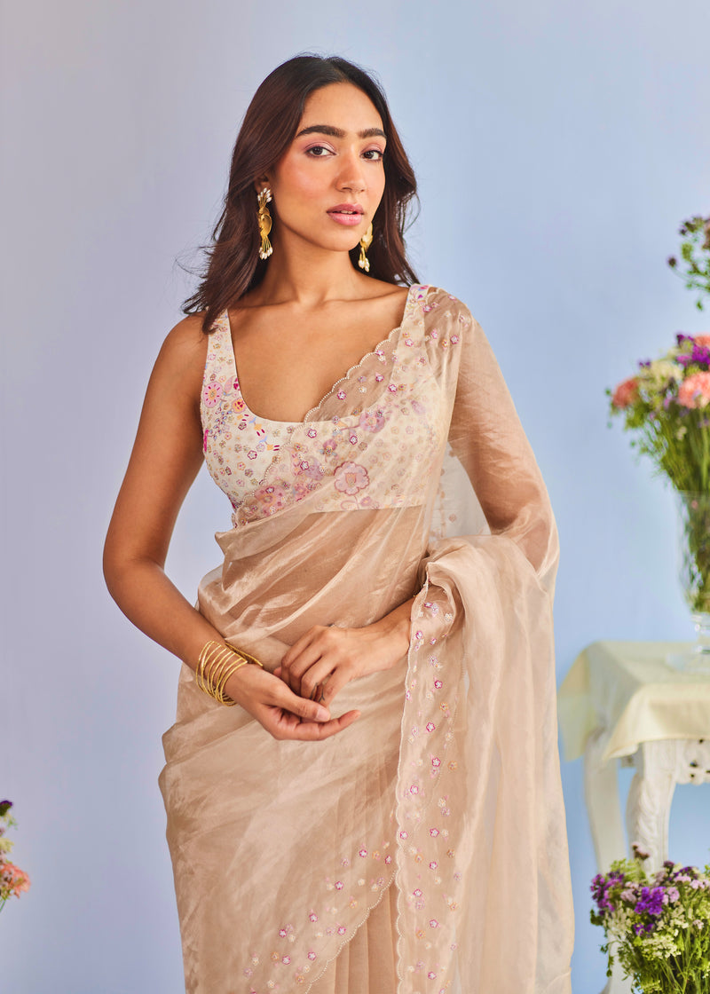 EKA SAREE - ROSE GOLD