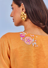 ZIVA STRAIGHT KURTA SET - TANGERINE ORANGE