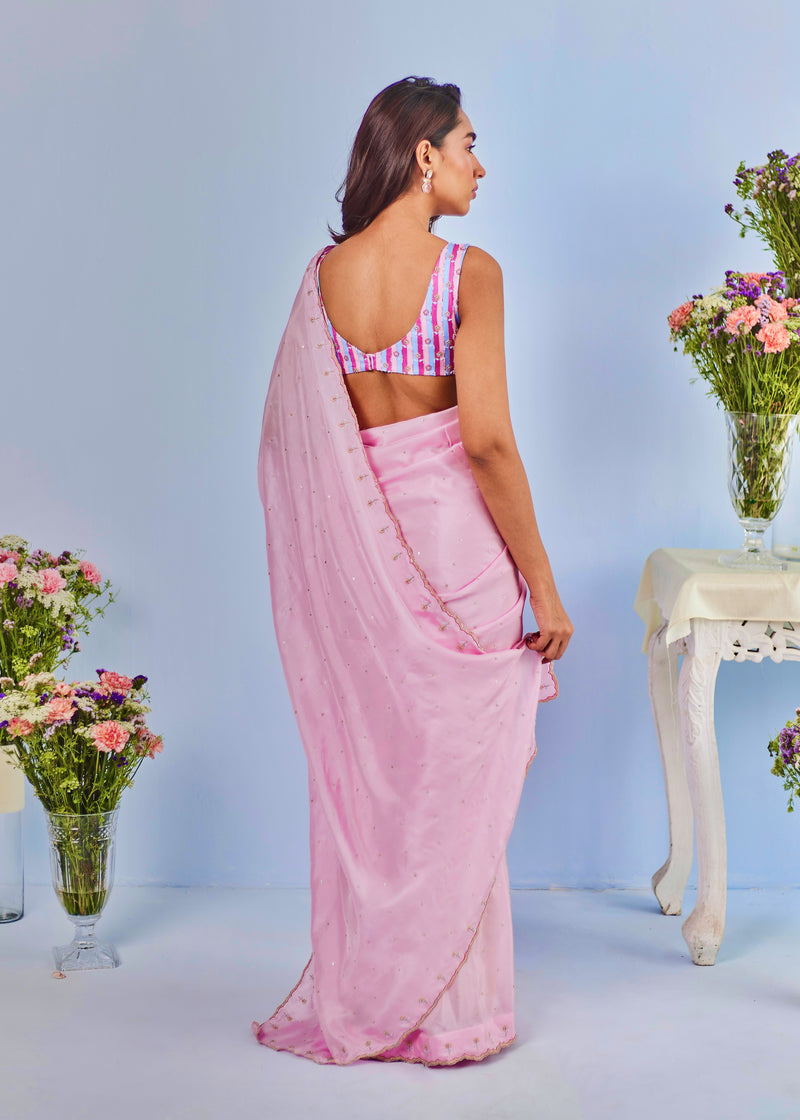 NAIMA SAREE EZZA BLOUSE SET - LIGHT PINK