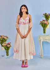 KYLA SLEEVELESS ANARKALI SET - OFF WHITE