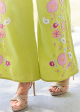 VARYA CO-ORD SET - LIME GREEN