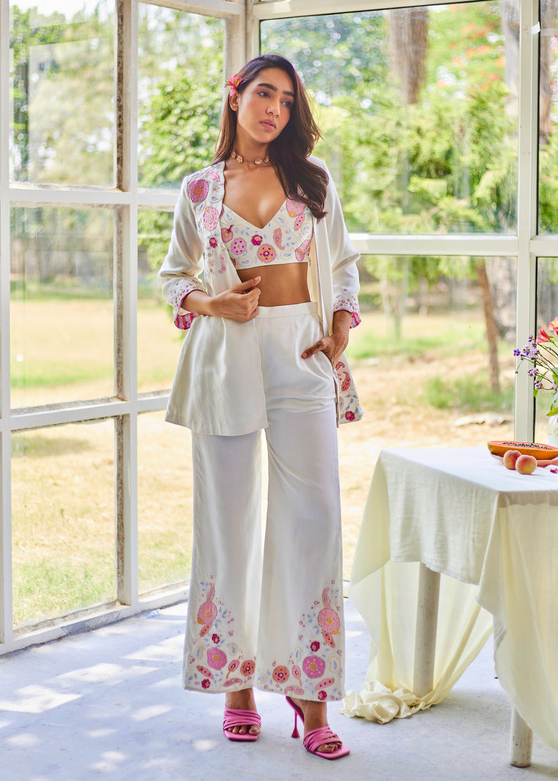 TIERA THREE PIECE CO-ORD SET - OFF WHITE