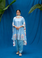 Inaayat Short Kurta Set - Powder Blue