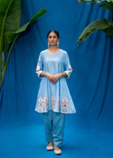 Inaayat Short Kurta Set - Powder Blue