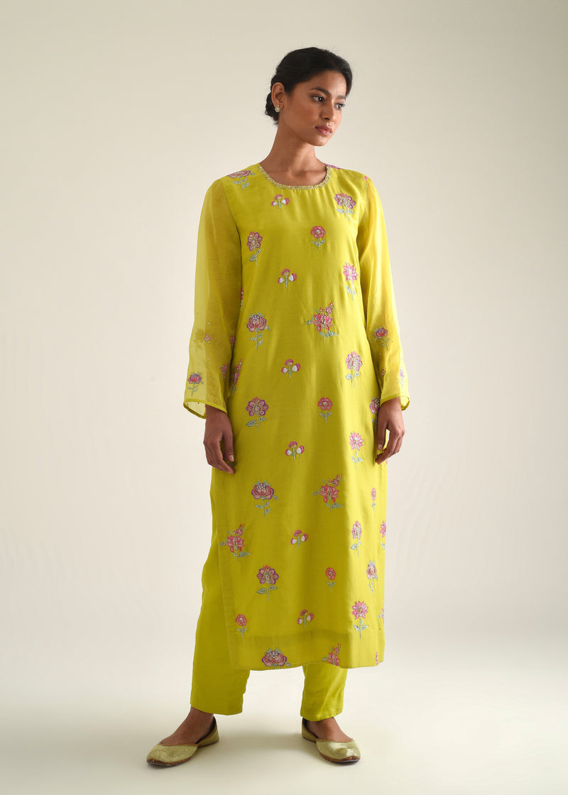 Bootah Kurta Set - Lime Green