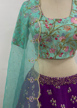 Gulaab Bageecha Lehenga Set - Jaamun