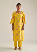 Bootah Kurta Set - Mustard Yellow