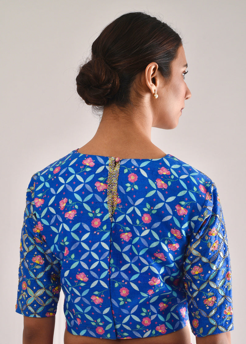 Tile Blouse - Royal Blue