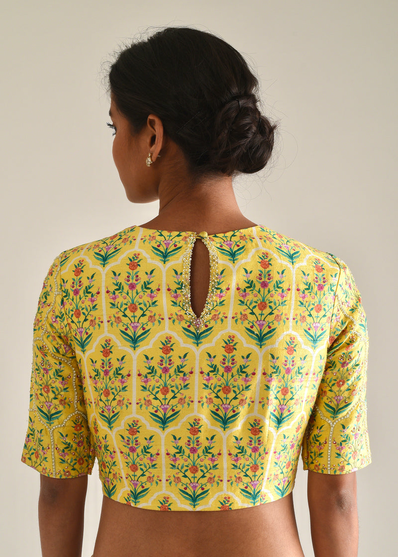 Mughal Blouse - Yellow