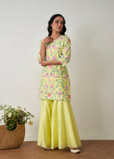 Sia Kurta Sharara Set - Buttercup yellow