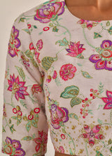 Jacobean Blouse - Peony Pink